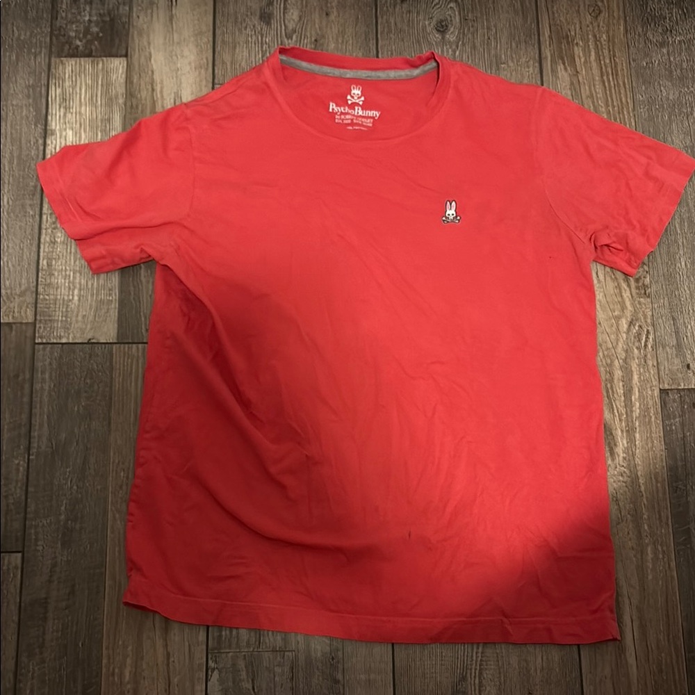 Psycho Bunny Red Short Sleeve Tee Classic Crew Neck